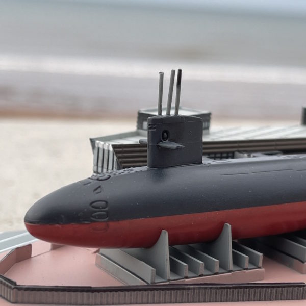 Front View of Japanese Model Submarine