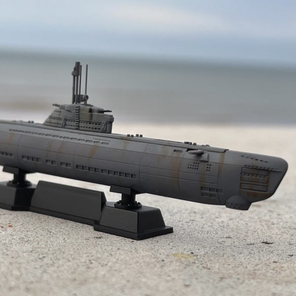 german submarine paint detail on model